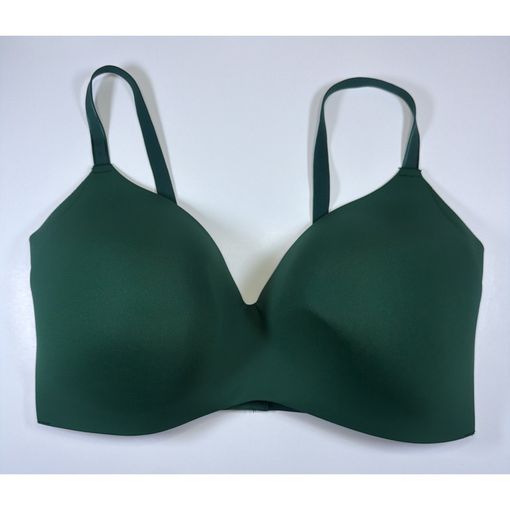 KNIX Wing Woman Contour Wireless Bra Deep Green Size 8 Seamless 40D, 42D, 40DD